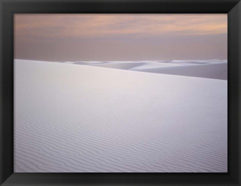 Framed Morning Light at White Sands National Monument, New Mexico Print