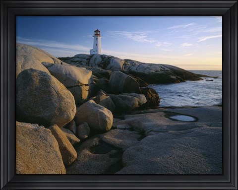 Framed Peggys Cove Lighthouse, Nova Scotia, Canada Print