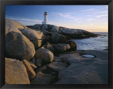 Framed Peggys Cove Lighthouse, Nova Scotia, Canada Print