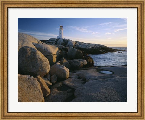 Framed Peggys Cove Lighthouse, Nova Scotia, Canada Print