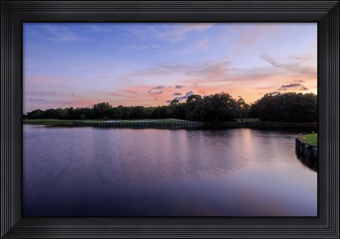 Framed Sunset Over Golf Course in Sarasota, Florida Print