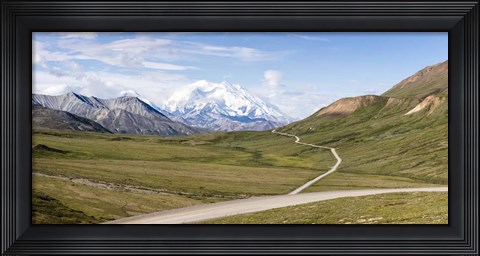 Framed Mount McKinley and Thorofare Pass, Denali National Park, Alaska Print