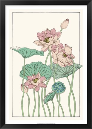 Framed Botanical Gloriosa Lotus I Print