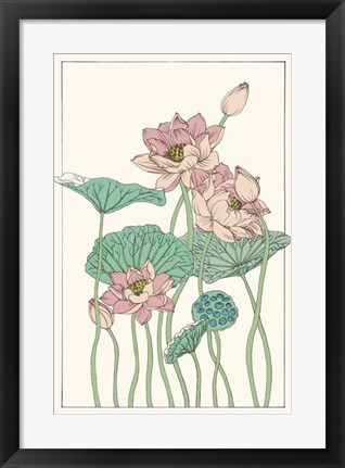 Framed Botanical Gloriosa Lotus I Print