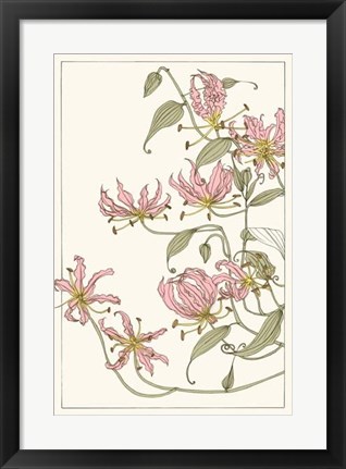 Framed Botanical Gloriosa Lily I Print