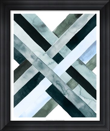 Framed Watercolor Weave I Print