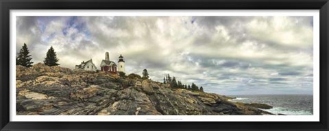 Framed Pemaquid Light Panorama Print