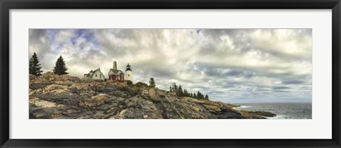 Framed Pemaquid Light Panorama Print