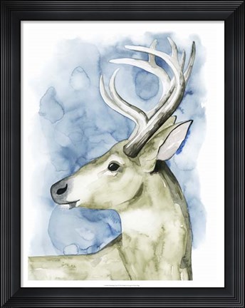Framed Wandering Stag I Print