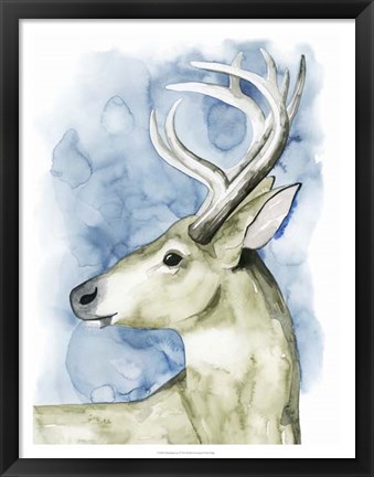 Framed Wandering Stag I Print