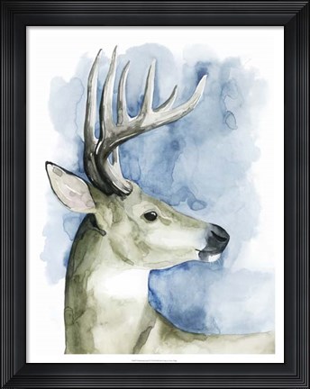 Framed Wandering Stag II Print