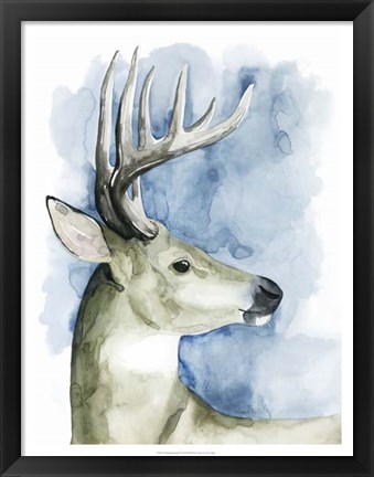 Framed Wandering Stag II Print