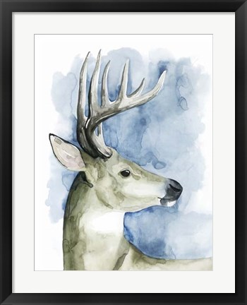 Framed Wandering Stag II Print