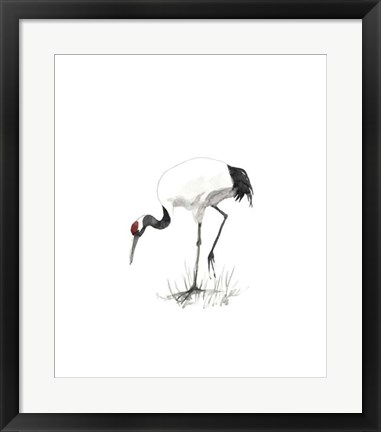 Framed Japanese Cranes II Print