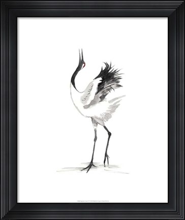 Framed Japanese Cranes IV Print