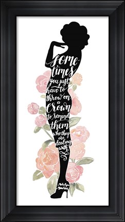 Framed Iconic Woman I Print