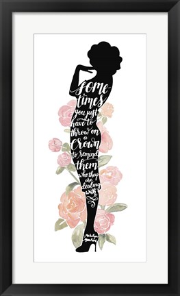 Framed Iconic Woman I Print