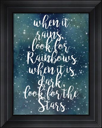 Framed Galaxy Quote I Print