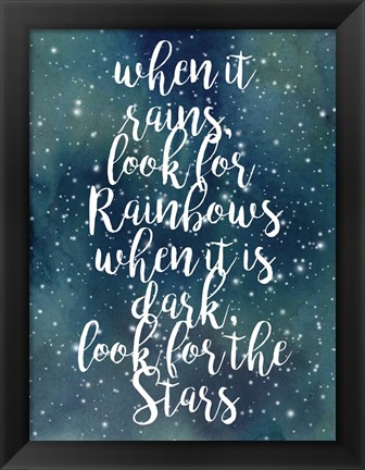 Framed Galaxy Quote I Print