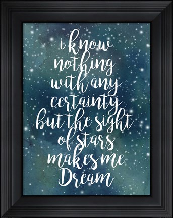 Framed Galaxy Quote II Print