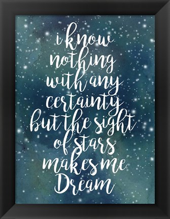 Framed Galaxy Quote II Print