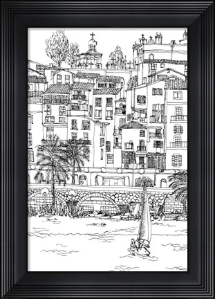 Framed B&amp;W City Scene V Print