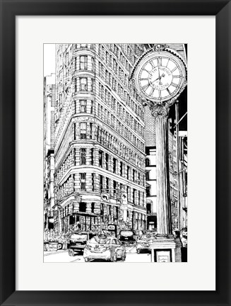 Framed B&amp;W City Scene VII Print