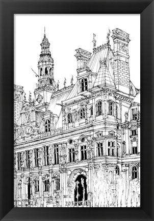 Framed B&amp;W City Scene VIII Print