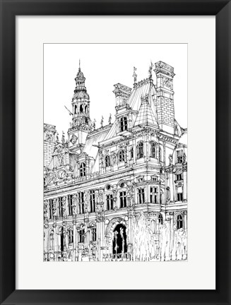 Framed B&amp;W City Scene VIII Print