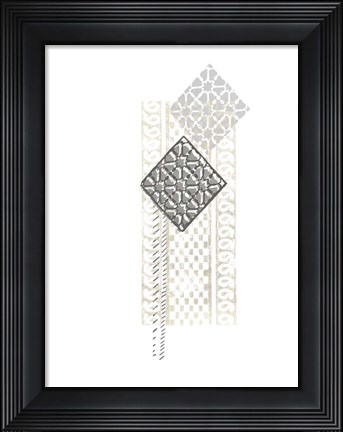 Framed Block Print Composition I Print