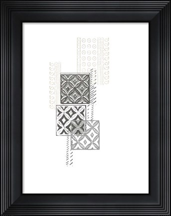 Framed Block Print Composition II Print