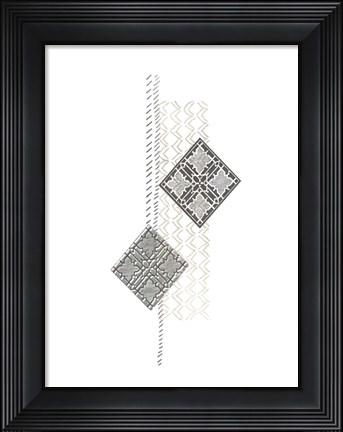 Framed Block Print Composition III Print
