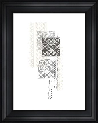 Framed Block Print Composition IV Print