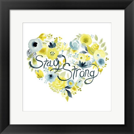 Framed Heartfelt Floral I Print