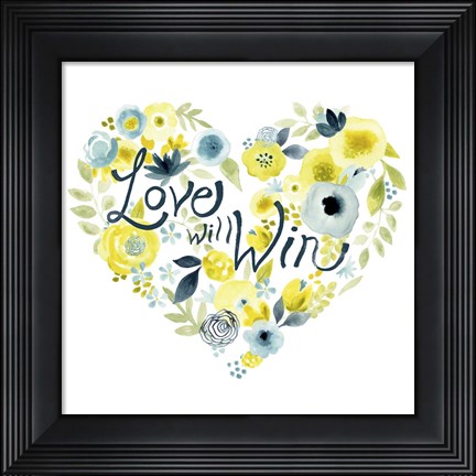 Framed Heartfelt Floral II Print