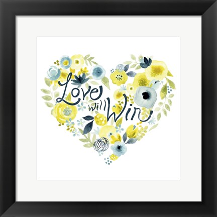 Framed Heartfelt Floral II Print