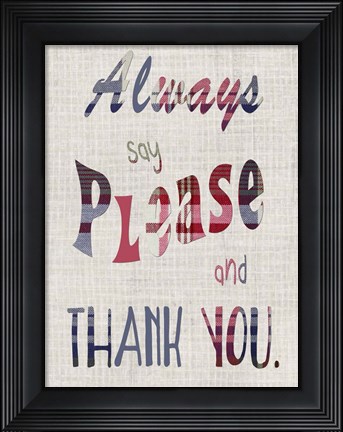 Framed Manners I Print