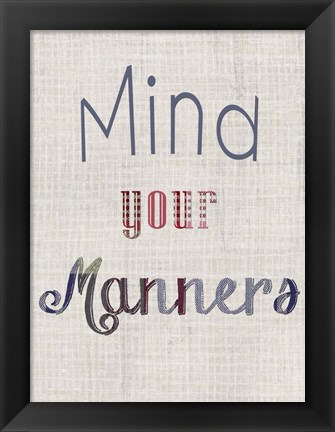Framed Manners IV Print