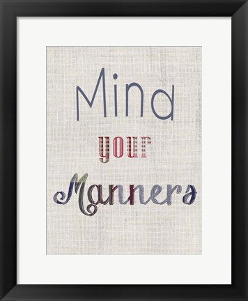 Framed Manners IV Print