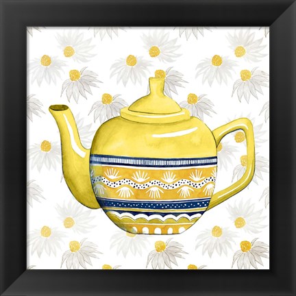 Framed Sweet Teapot V Print