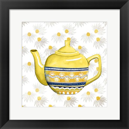 Framed Sweet Teapot V Print