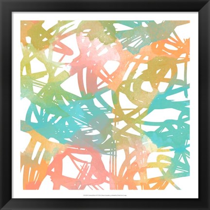 Framed Colorful Flow II Print