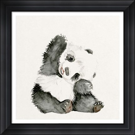 Framed Baby Panda I Print