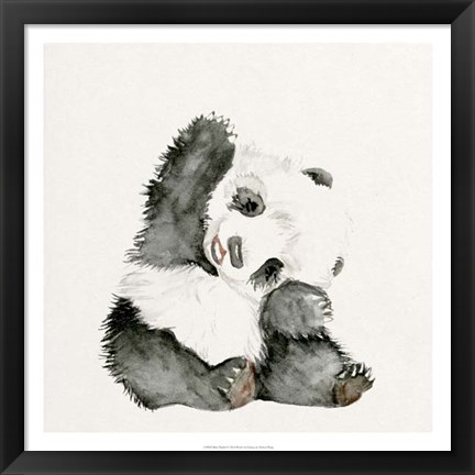 Framed Baby Panda I Print