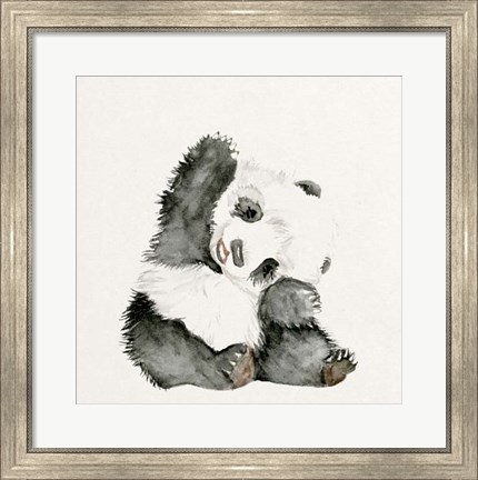 Framed Baby Panda I Print