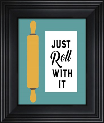 Framed Retro Kitchen III - Just Roll With It Print