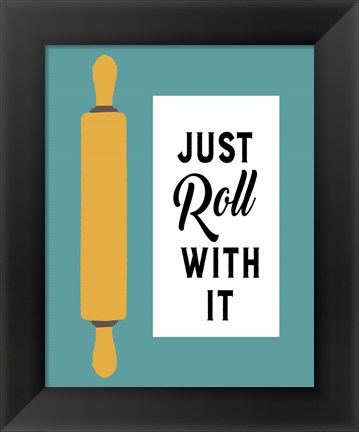 Framed Retro Kitchen III - Just Roll With It Print
