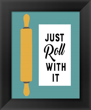 Framed Retro Kitchen III - Just Roll With It Print