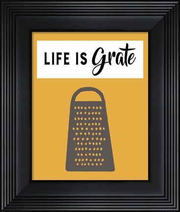Framed Retro Kitchen I - Life Is Grate Print