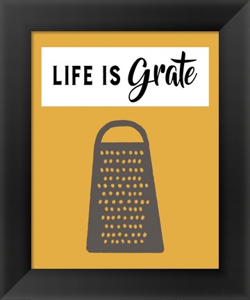 Framed Retro Kitchen I - Life Is Grate Print